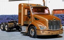 Peterbilt Shows Off New CNG Daycab Trucks in Long Beach