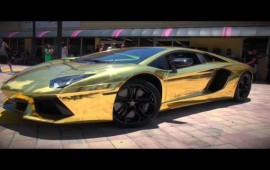 The golden Lamborghini 