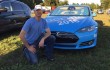 Bernie Sanders 8203fan decks out his Tesla as the Bern Machine