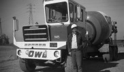 White Freightliner halfcab